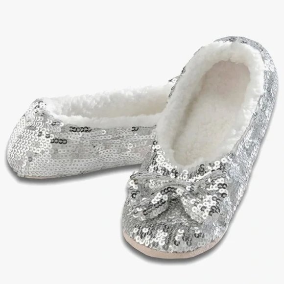 NWT Snoozies Sequin Slippers XL - Picture 1 of 5